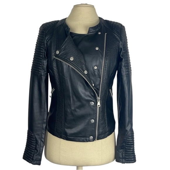 Raisin D’etre Faux Leather Moto Jacket - Picture 3 of 8